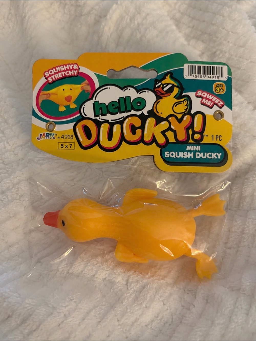 Mini Squish Ducky Toy - Yellow
